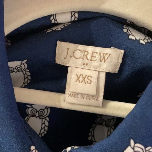 Owl button down. JCREW. Good used condition. XXS - Picture 4 of 4